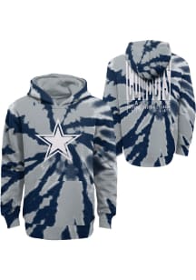 Dallas Cowboys Youth Blue Statement Tie Dye Long Sleeve Hoodie