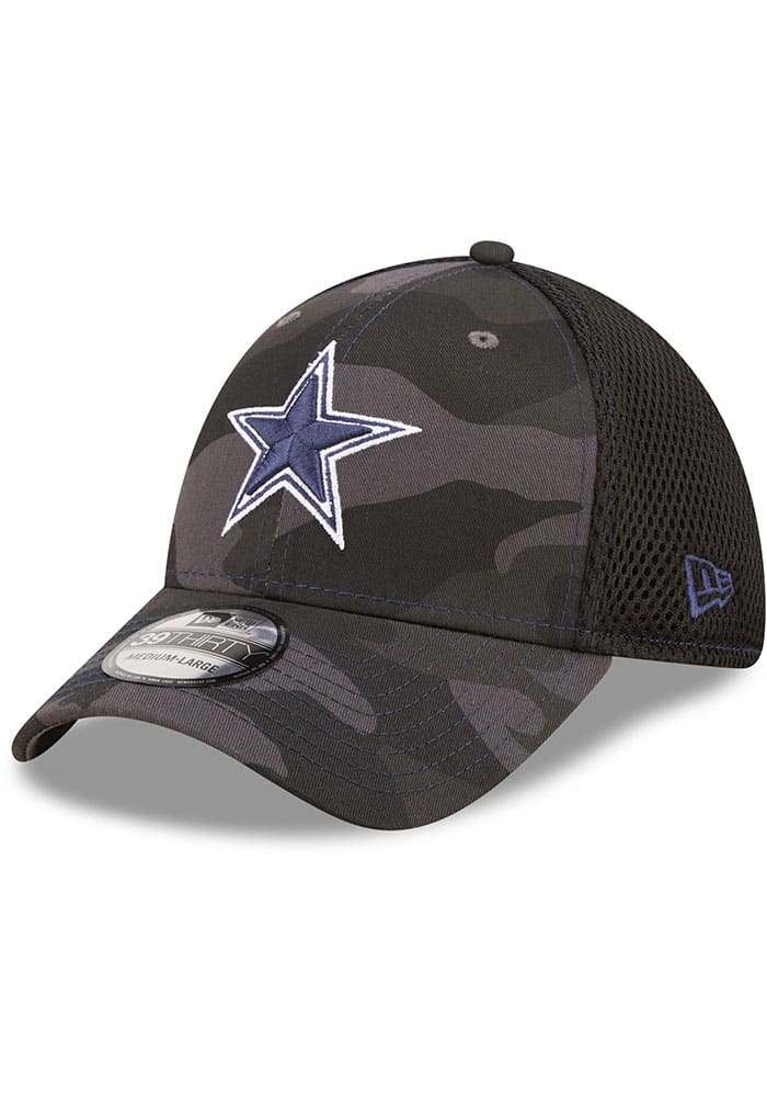 New Era Dallas Cowboys Black Camo Front Neo Team 39THIRTY Flex Hat Size: Medium/Large