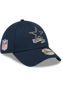 New Era Dallas Cowboys Mens Navy Blue 2022 Coaches 39THIRTY Flex Hat