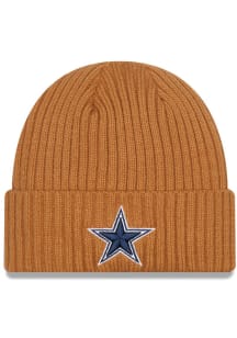 New Era Dallas Cowboys Tan Core Classic Cuff Mens Knit Hat