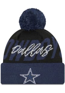 New Era Dallas Cowboys Black Confident Cuff Mens Knit Hat