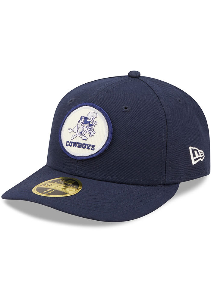 New Era Dallas Cowboys Mens Navy Blue Retro 2022 Sideline LP59FIFTY Fitted Hat
