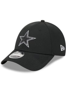 New Era Dallas Cowboys Tonal Star Logo Stretch 9FORTY Adjustable Hat - Black