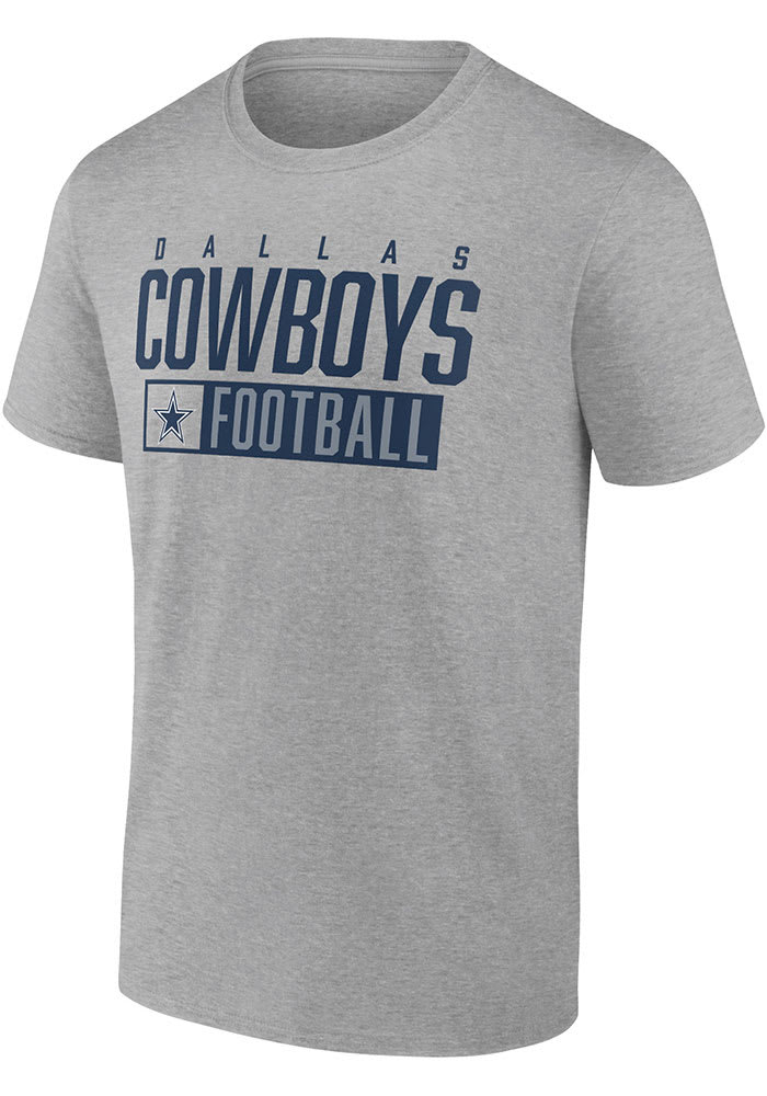 Dallas Cowboys GREY Fundamental Box Pop Short Sleeve T Shirt