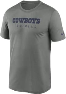 Nike Dallas Cowboys Grey Sideline Legend Short Sleeve T Shirt