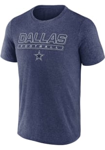 Dallas Cowboys Navy Blue Fundamental Quick Repeat Short Sleeve T Shirt