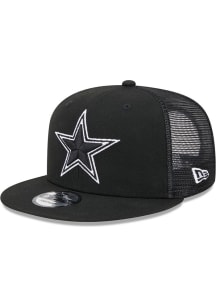 New Era Dallas Cowboys Black Tonal Star Logo Trucker 9FIFTY Mens Snapback Hat