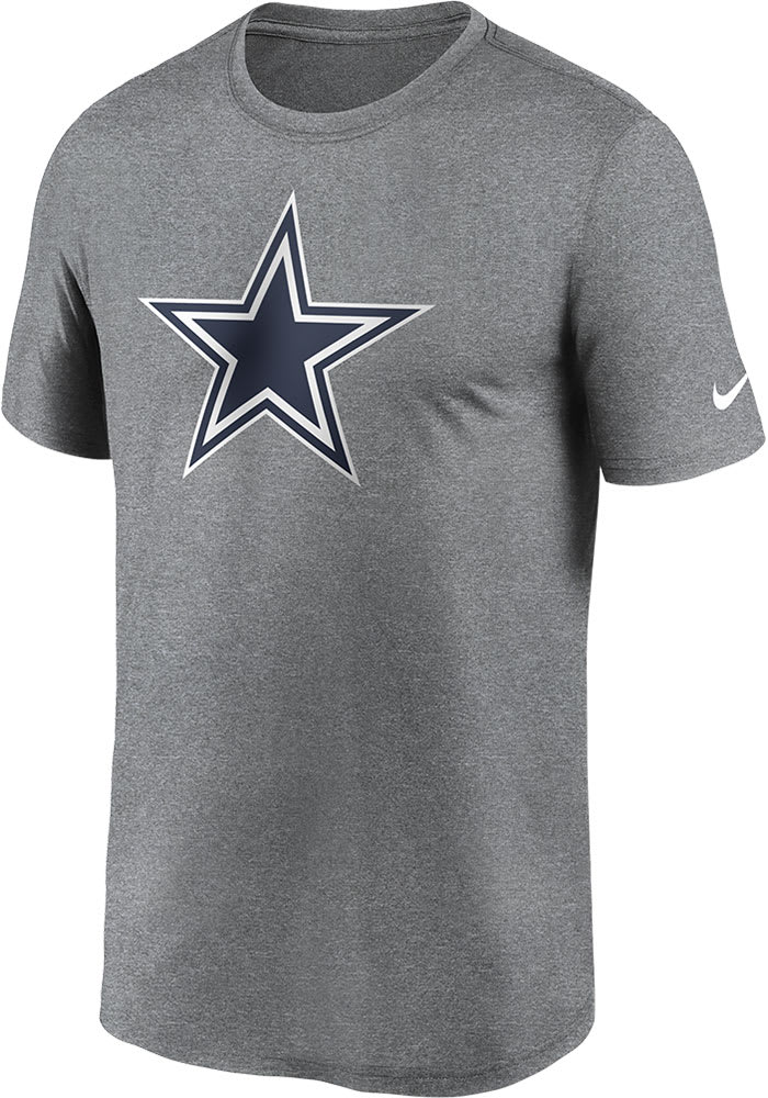 Nike Dallas Cowboys Logo Legend Short Sleeve T Shirt - Dark Grey Heather