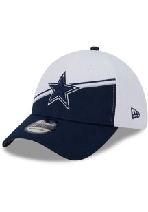New Era Dallas Cowboys Mens White 2023 Sideline 39THIRTY Flex Hat