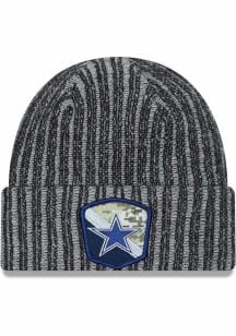 New Era Dallas Cowboys Black 2023 Salute to Service Cuff Mens Knit Hat