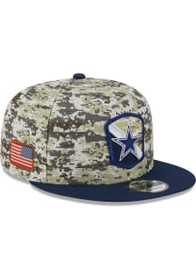 New Era Dallas Cowboys Tan Camo 2023 Salute to Service 9FIFTY Mens Snapback Hat