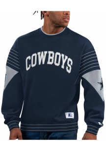 Dallas Cowboys Mens Navy Blue Face-Off Long Sleeve Fashion Sweatshirt