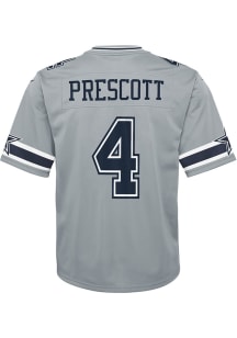 Dak Prescott Dallas Cowboys Youth Grey Nike Inverted Football Jersey