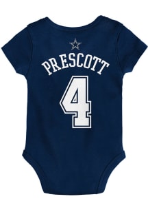 Dallas Cowboys Apparel Dak Prescott Dallas Cowboys Baby Navy Blue Mainliner NN Short Sleeve One ..