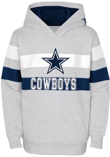 Dallas Cowboys Youth Grey Dynamic Duo Long Sleeve Hoodie