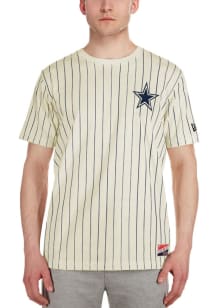 New Era Dallas Cowboys White PINSTRIPE Short Sleeve Fashion T Shirt