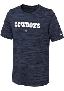 Nike Dallas Cowboys Youth Navy Blue Nike Team Issue Velocity Short Sleeve T-Shirt