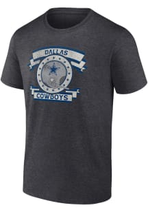 Dallas Cowboys Grey Heritage Cotton Short Sleeve T Shirt