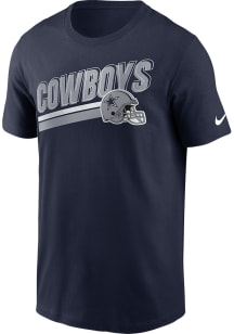 Nike Dallas Cowboys Navy Blue BLITZ ESSENTIAL COTTON LOCKUP Short Sleeve T Shirt