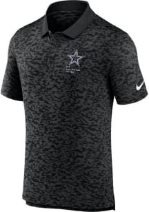 Nike Dallas Cowboys Mens Black Primetime Jacquard Short Sleeve Polo