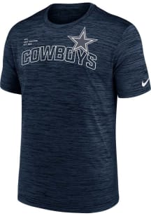 Nike Dallas Cowboys Navy Blue Primetime Arch Outline Velocity Short Sleeve T Shirt