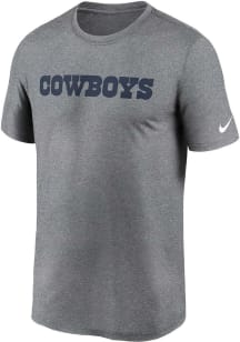 Nike Dallas Cowboys Grey Primetime Wordmark Legend Short Sleeve T Shirt