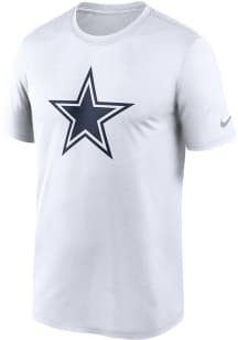 Nike Dallas Cowboys White Primetime Logo Legend Short Sleeve T Shirt