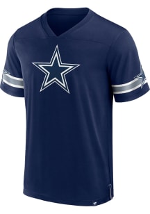 Dallas Cowboys Navy Blue Fundamental Tackle Short Sleeve T Shirt