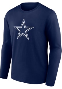 Dallas Cowboys Navy Blue Primary Logo Long Sleeve T Shirt