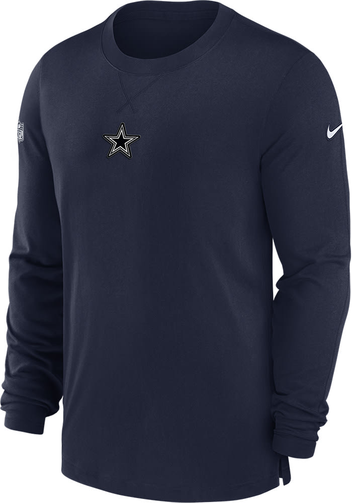 Nike Cowboys Sideline Player Long Sleeve Fashion T Shirt