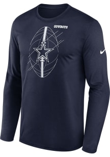 Nike Dallas Cowboys Navy Blue LEGEND ICON Long Sleeve T-Shirt