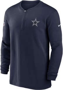 Nike Dallas Cowboys Mens Navy Blue Sideline Dri-Fit Long Sleeve 1/4 Zip Pullover