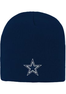 Dallas Cowboys Navy Blue Basic Uncuffed Beanie Youth Knit Hat