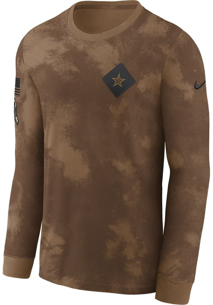 Nike Dallas Cowboys Salute To Service Long Sleeve T Shirt Brown