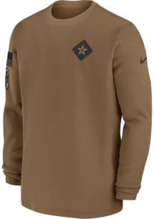 Nike Dallas Cowboys Mens Brown Salute To Service Long Sleeve Crew Sweatshirt