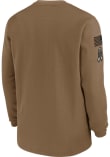 Nike Dallas Cowboys Mens Brown Salute To Service Long Sleeve Crew Sweatshirt