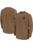 Nike Dallas Cowboys Mens Brown Salute To Service Long Sleeve Crew Sweatshirt