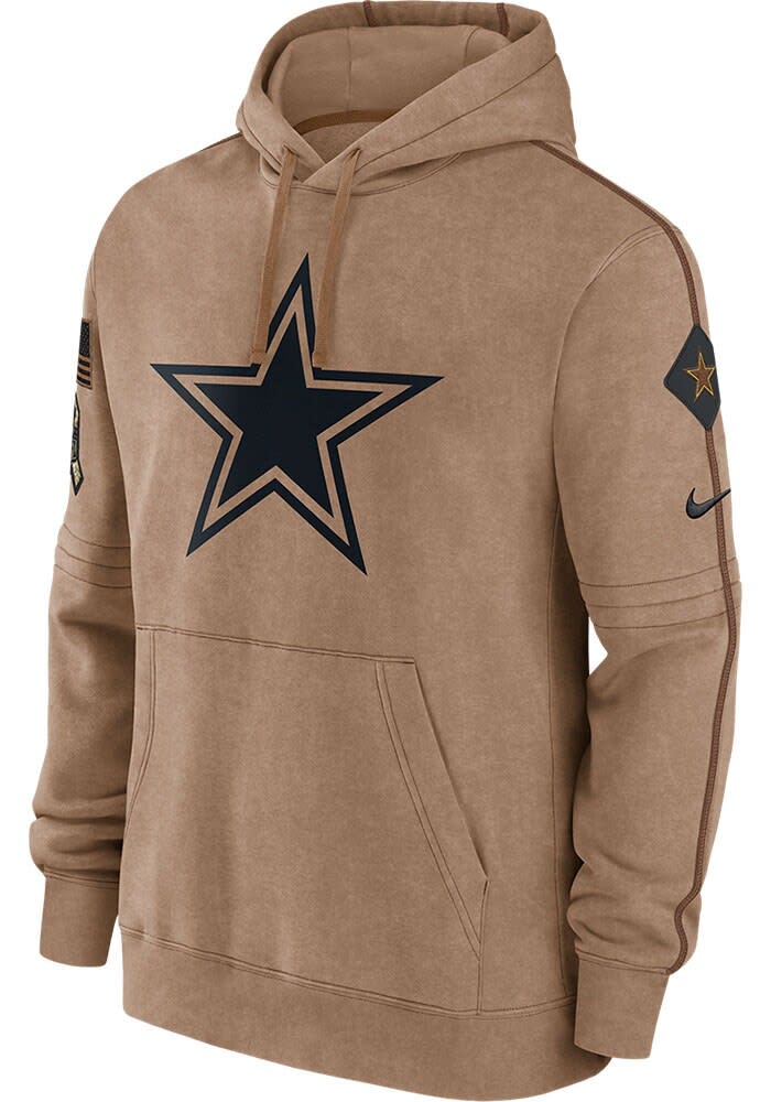 Nike Dallas Cowboys Salute To Service Hoodie Brown