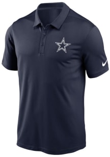 Nike Dallas Cowboys Mens Navy Blue Logo Pacer Short Sleeve Polo
