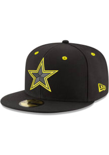 New Era Dallas Cowboys Mens Black Volt Alt 59FIFTY Fitted Hat