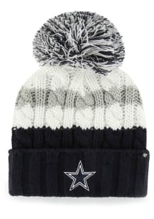 47 Dallas Cowboys Navy Blue Ashfield Cuff Pom Womens Knit Hat