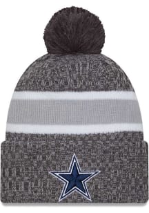 New Era Dallas Cowboys Grey 2023 Sideline GRA Sport Mens Knit Hat