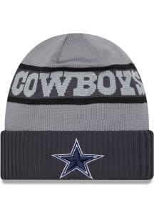 New Era Dallas Cowboys Grey 2023 Sideline Tech Mens Knit Hat