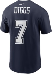 Trevon Diggs Dallas Cowboys Navy Blue Name And Number Short Sleeve Player T Shirt