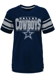 Dallas Cowboys Boys Navy Blue Huddle Up Short Sleeve Fashion Tee