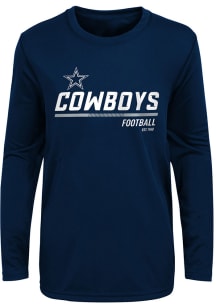 Dallas Cowboys Youth Navy Blue Engage Long Sleeve T-Shirt