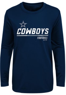 Dallas Cowboys Boys Navy Blue Engage Long Sleeve T-Shirt
