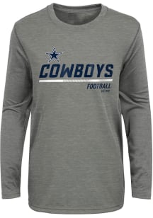Dallas Cowboys Youth Grey Engage Long Sleeve T-Shirt