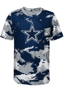 Dallas Cowboys Boys Navy Blue Cross Pattern Short Sleeve T-Shirt