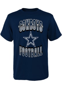Dallas Cowboys Youth Navy Blue Forward Progress Short Sleeve T-Shirt